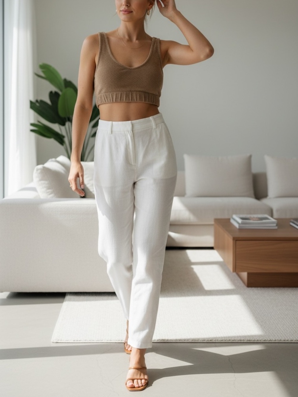 ZARA Terry Cloth Scoop Bralette Crop Top